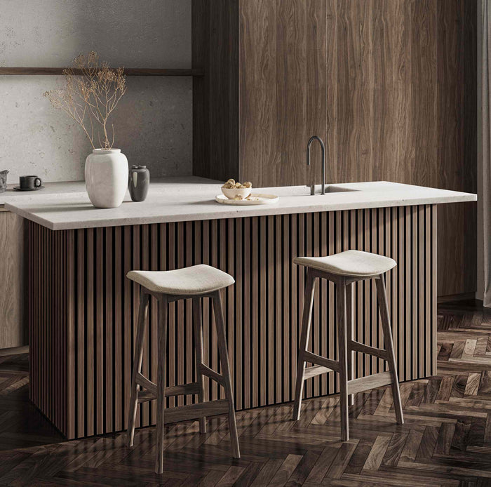 Bark & Bole™ Walnut Acoustic Slat Wood Wall Panel 94.49" x 12.60" Walnut Acoustic Slat Wood Wall Panels | Premium Quality | Bark & Bole™